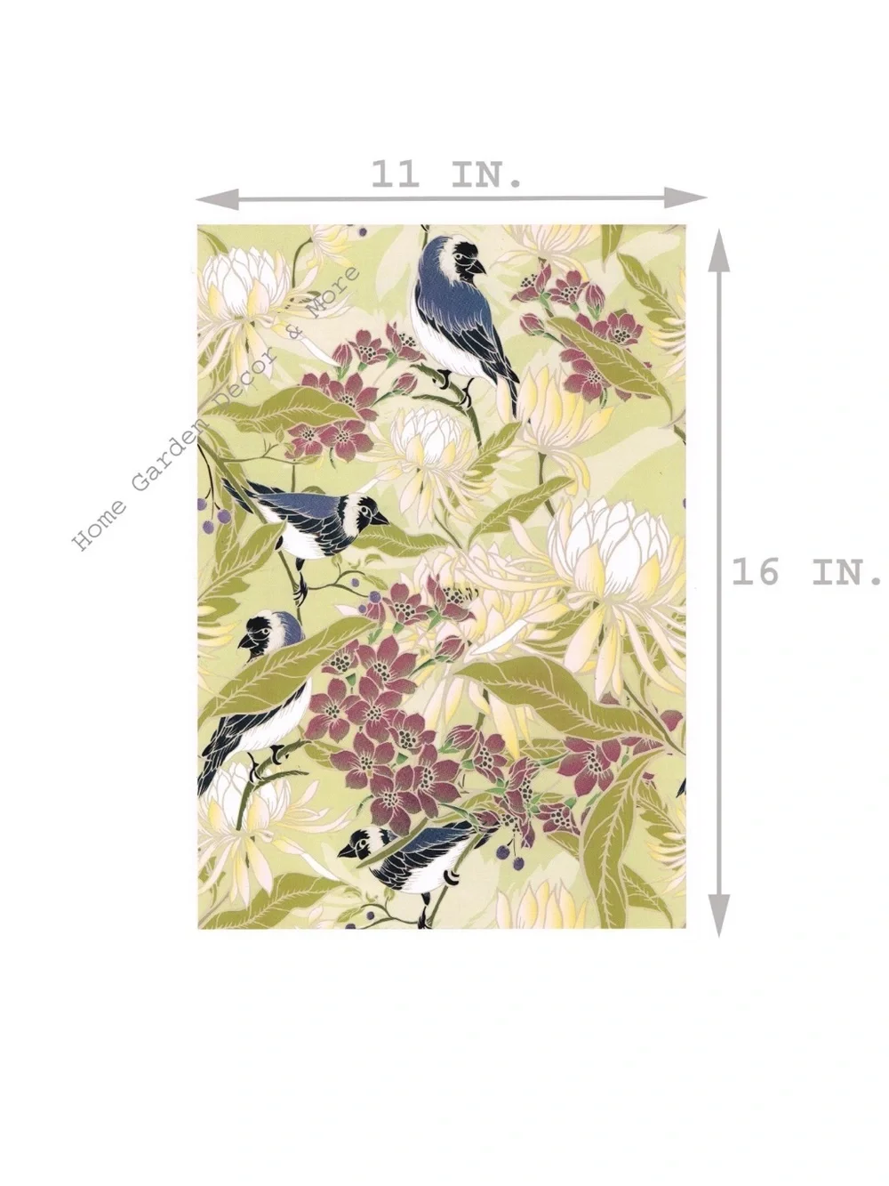 Metallic Pink Cherry Blossom Blue Bird Vinyl Wallpaper SHEET Peel Stick USA